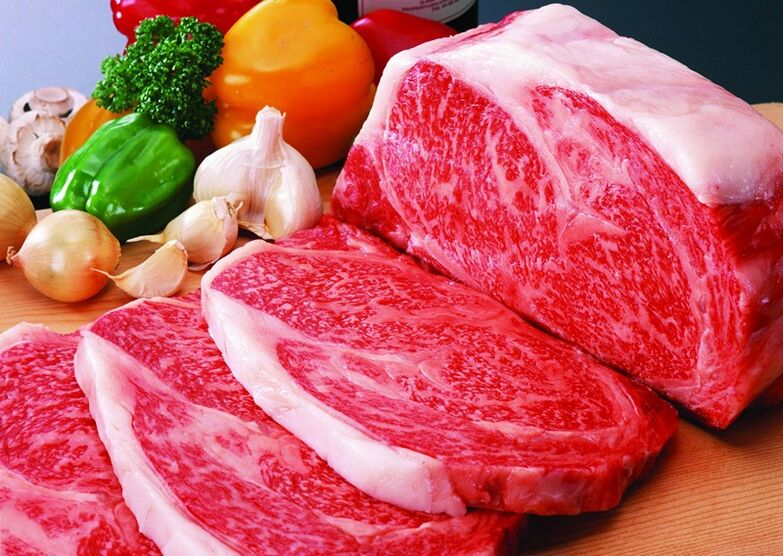 marmoriertes Fleisch für Kraft